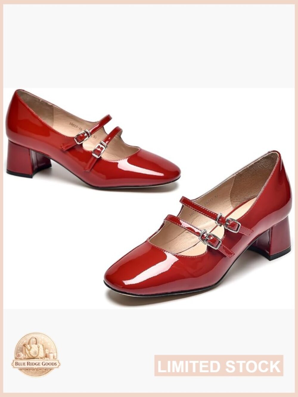 Patent Leather Mary Jane Pumps Chunky Heels Square Toe Platform Dress Shoes